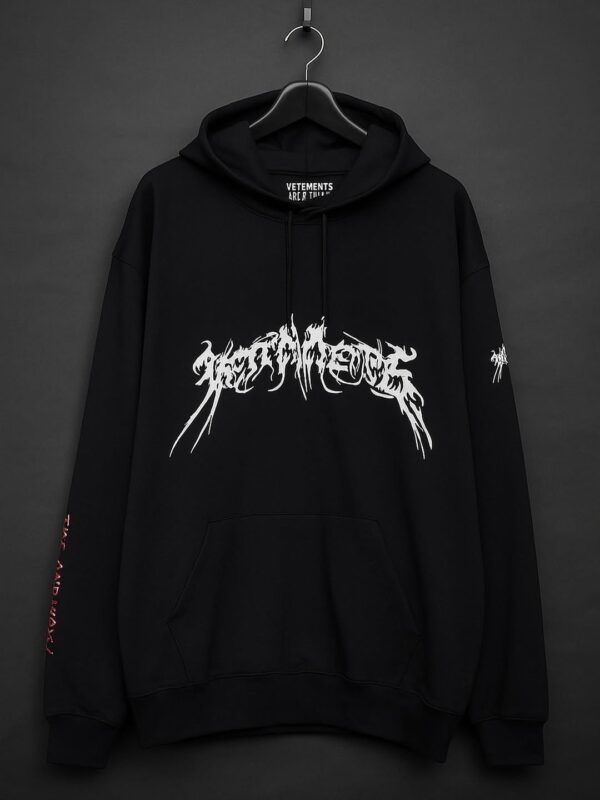 itsninetees Black Graphic Hoodie for Men