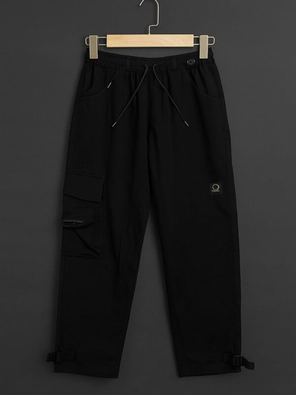 itsninetees Urban Black Cargo Pants for Men