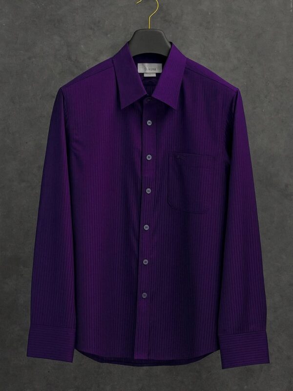 itsninetees Premium Purple Textured Shirt for Men